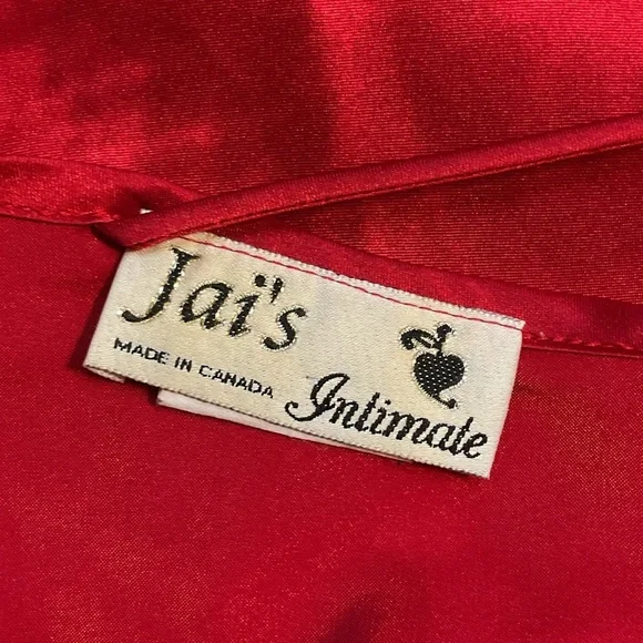 Vintage cross back Elegant Red Satin Slip Dress lingerie sleepwear maxi - Picture 6 of 9